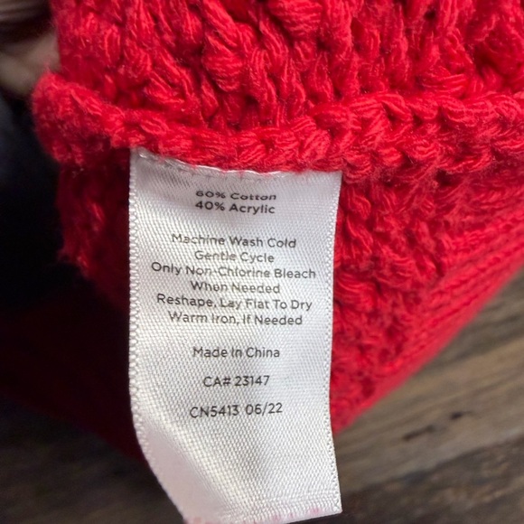 Talbots Vibrant Red Cowl Neck Sweater - Picture 3 of 7